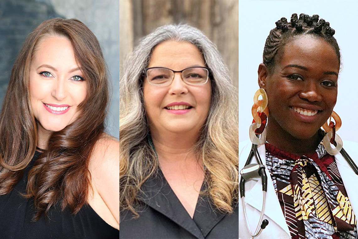 From left to right: Dawn T. Maracle, Angela Mashford-Pringle and Onye Nnorom are integrating Indigenous teachings into the curriculum of the public health and preventive medicine program (Mashford-Pringle photo by Pheasant Lane Photography)From left to right: Dawn T. Maracle, Angela Mashford-Pringle and Onye Nnorom are integrating Indigenous teachings into the curriculum of the public health and preventive medicine program (Mashford-Pringle photo by Pheasant Lane Photography)